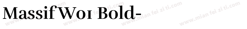 MassifW01 Bold字体转换